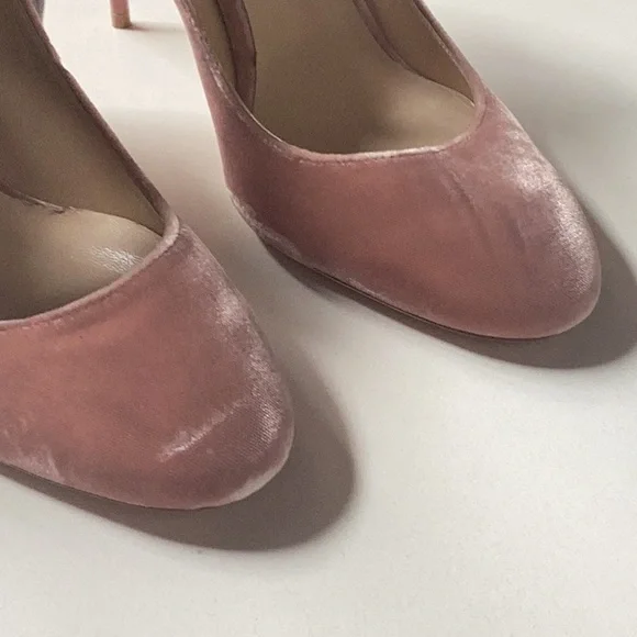 Jimmy Choo *Rosana Blush Velvet Heels with Leather Ankle Ties Size 40 - Picture 6 of 7